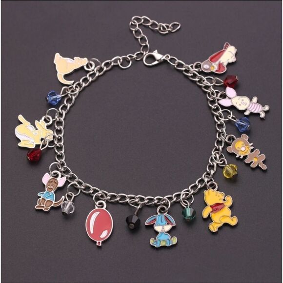 Disney Winnie the Pooh Charm Bracelet - Silver and Multicolor Charms - Picture 2 of 6